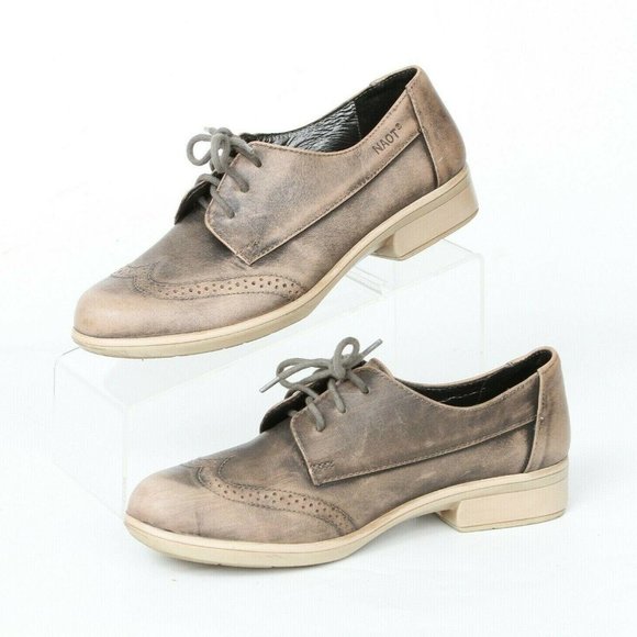 Naot Distressed Brown Wingtip Derby Shoes 38 US 7 main image 9